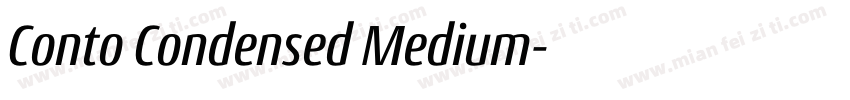 Conto Condensed Medium字体转换